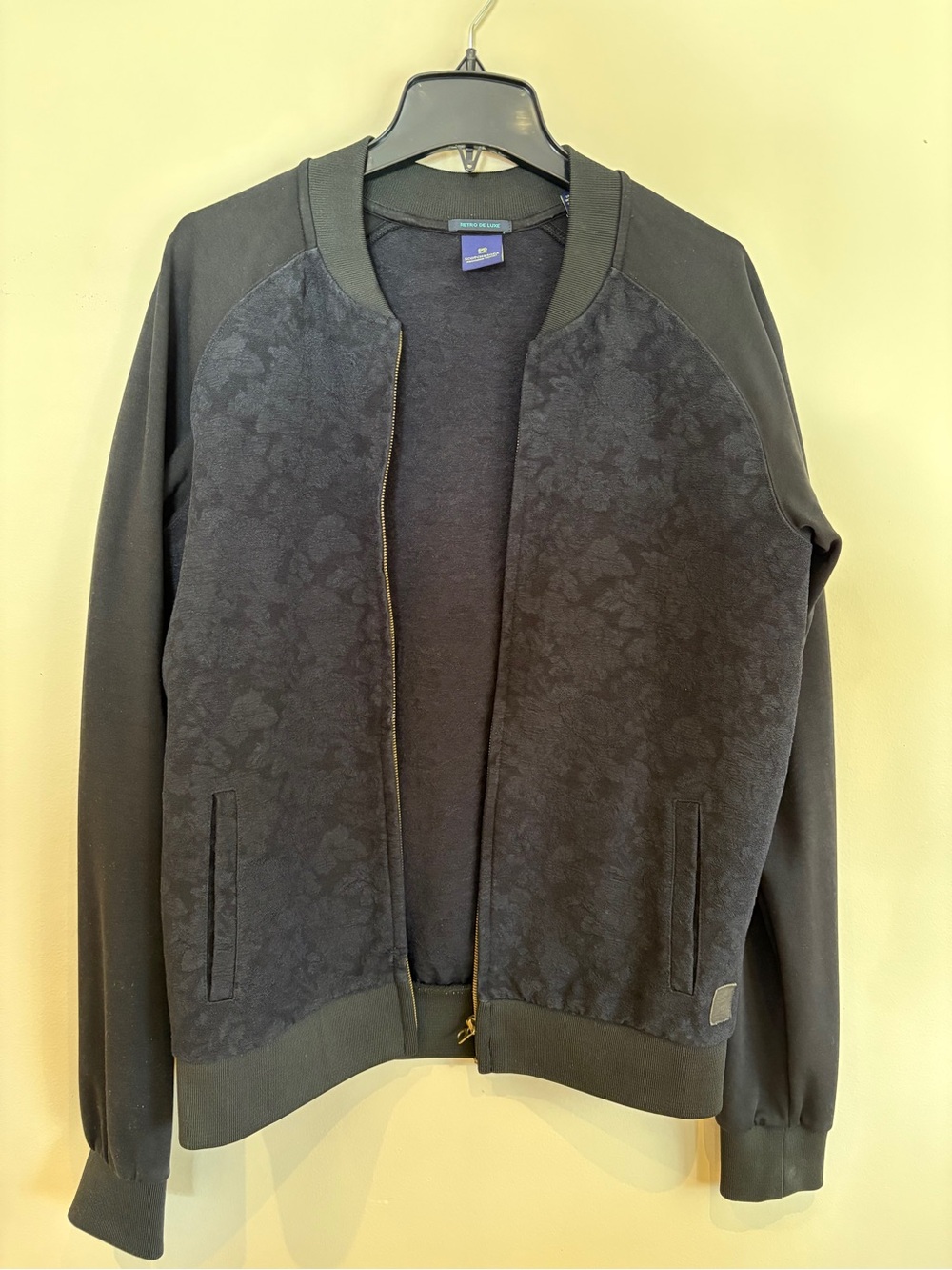 Scotch & Soda navy blue retro de luxe zip up size medium